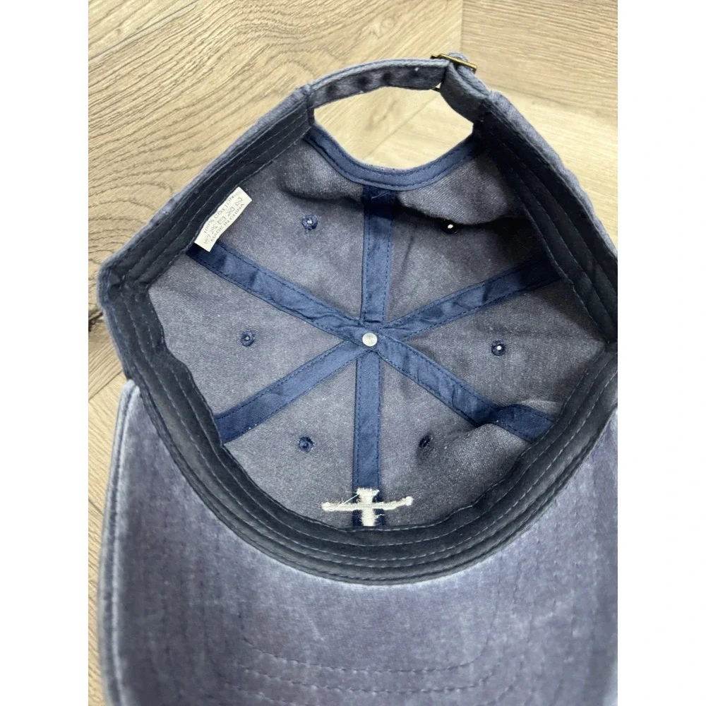 Christan Jesus Cross Church Religious Ball Cap Hat Embroidered One Size Navy NEW